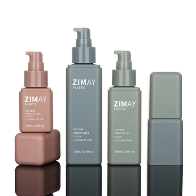 50ml por atacado 100ml 150ml geou garrafas quadradas do pulverizador do creme do óleo da cutícula do cabelo da loção do retângulo