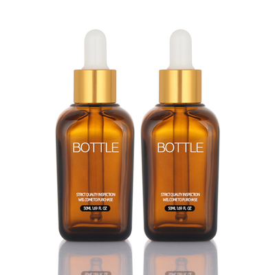 do recipiente vazio do soro do conta-gotas 50ml óleo de cabelo cosmético Logo Glass Serum Bottle feito sob encomenda