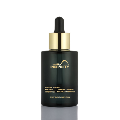 Garrafa preta luxuosa do conta-gotas do perfume do soro do óleo de cabelo 30ml dos plásticos vazios amigáveis de Eco