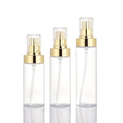Frasco de bomba de loção de plástico transparente de perfume cosmético de alta qualidade 100ml 120ml 150ml