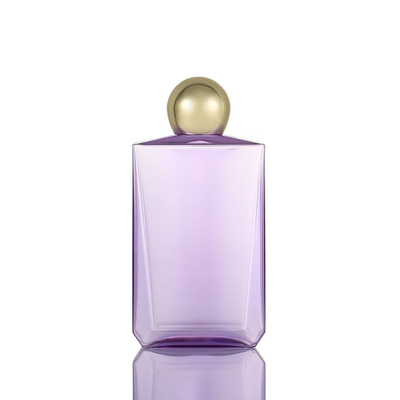 Frasco de perfume 300ml 500ml colorido com tampa de rosca com tampa dourada