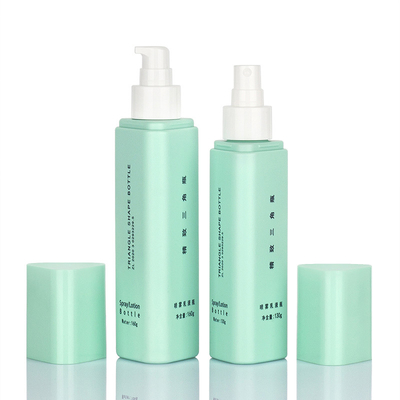 Garrafa cosmética triangular original Matte Green Frosted Surface do pulverizador 50 Ml