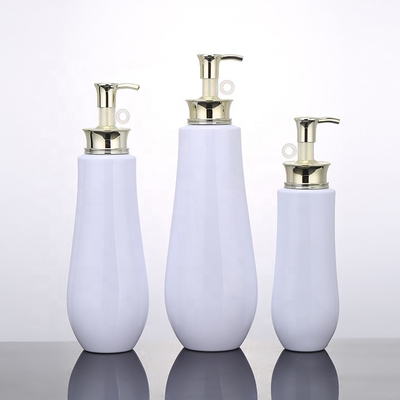 Garrafa cor-de-rosa de empacotamento cosmética do champô do aperto 500ml do animal de estimação do limpador líquido vazio da bomba do ouro