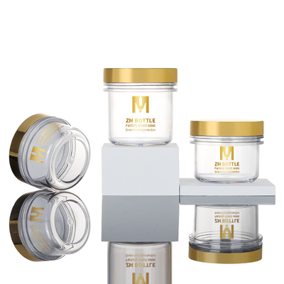 Recipientes vazios luxuosos 100ml dos cuidados com a pele, frascos de 65mm para produtos dos cosméticos