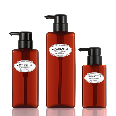 Garrafa cosmética clara da loção, garrafas quadradas da bomba da loção de 41mm