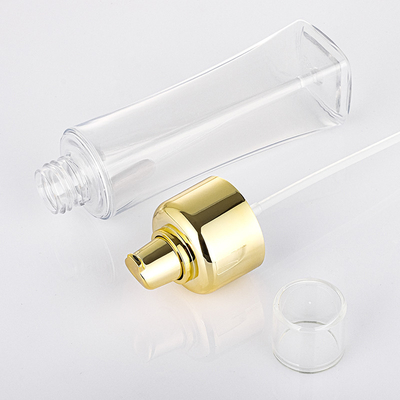 da imprensa dourada cosmética plástica da garrafa do pulverizador de 50ml 150ml pulverizador fino da bomba da névoa
