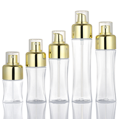 da imprensa dourada cosmética plástica da garrafa do pulverizador de 50ml 150ml pulverizador fino da bomba da névoa