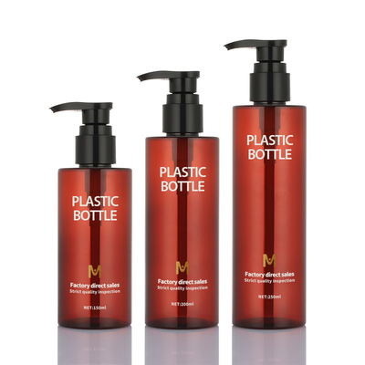 Círculo Amber Shampoo Bottle Pump Sprayer 150ml 200ml 250ml para o gel do chuveiro