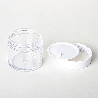 Frasco vazio feito sob encomenda do creme da parte inferior da forma redonda da parede dobro clara 15g 20g 30g 80g mini