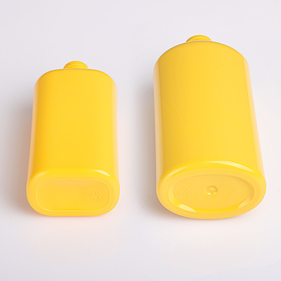 Frasco biodegradável de embalagem de shampoo cosmético amarelo personalizado de melhor preço