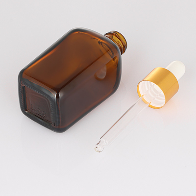 do recipiente vazio do soro do conta-gotas 50ml óleo de cabelo cosmético Logo Glass Serum Bottle feito sob encomenda