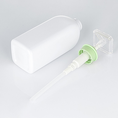 Garrafa plástica do gel do chuveiro da loção da lavagem do corpo da extensão feita sob encomenda recarregável do cabelo do verde de 300ml 500ml 700ml