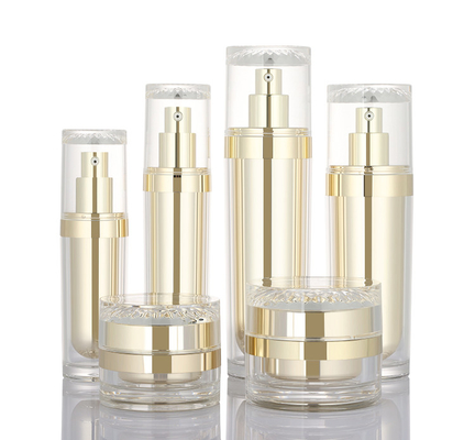 da composição acrílica plástica da beleza de 30ml 50ml 100ml 120ml grupo de creme luxuoso cosmético do skincare dos recipientes da garrafa 50g da loção