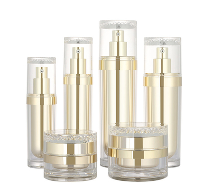 da composição acrílica plástica da beleza de 30ml 50ml 100ml 120ml grupo de creme luxuoso cosmético do skincare dos recipientes da garrafa 50g da loção