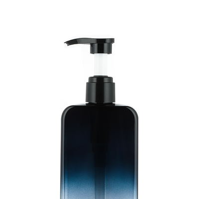 Garrafa feita sob encomenda cosmética cor-de-rosa pastel do champô da cor de Skincare do preto de alta qualidade do inclinação do quadrado