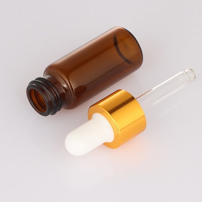 Garrafa cosmética vazia geada de Amber Dropper Round Face Serum da garrafa de 5ml 10ml