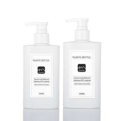 Matte White 200ml imprimiu o champô do bebê da loção da bomba da lavagem do corpo da loção e a garrafa de empacotamento do condicionador
