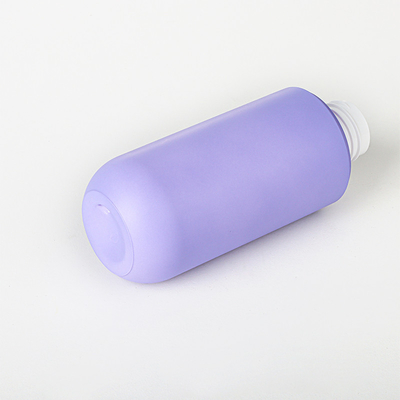 Conjuntos de frascos e frascos vazios personalizados roxos para cuidados com o cabelo em spray de plástico para cosméticos