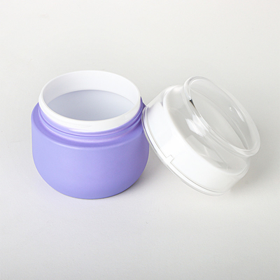 Conjuntos de frascos e frascos vazios personalizados roxos para cuidados com o cabelo em spray de plástico para cosméticos