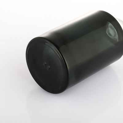 Frasco de soro cosmético personalizado preto ouro fosco frasco conta-gotas de ombro plano