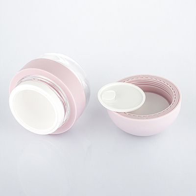 Recipiente vazio para cuidados com a pele rosa fosco conjunto de viagem frasco de loção e frasco de creme
