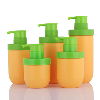 Frasco de loção para rosto vazio de 50 ml de cosméticos sem ar exclusivo verde e laranja