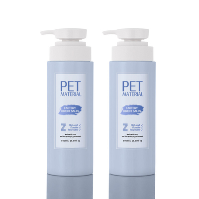 Garrafa de loção cosmética de 500 ml Plásticos PET Geleia branca fosca Marca própria personalizada