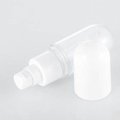 Frasco de spray de cabelo de plástico redondo vazio transparente PETG para loção para cuidados com a pele