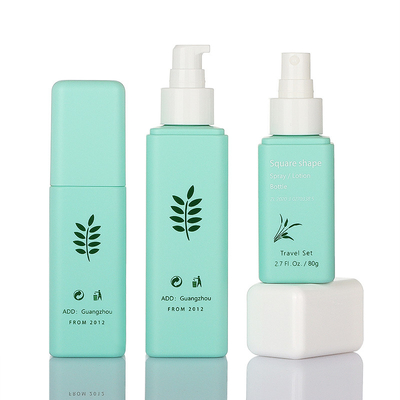 Conjuntos de embalagens de cosméticos verdes elegantes 50 g 80 g 100 ml 160 ml estilo simples