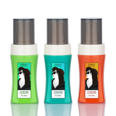 Garrafa retrátil de plástico para animais de estimação vazia de 80 ml com pulverizador de névoa fina
