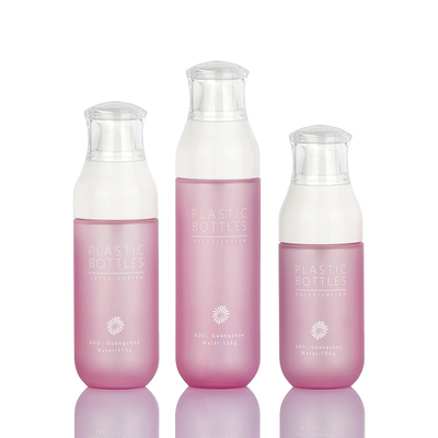 Conjuntos de embalagens de cosméticos para cuidados com a pele rosa de luxo frascos de loção para creme facial 138 ml
