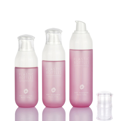 Conjuntos de embalagens de cosméticos para cuidados com a pele rosa de luxo frascos de loção para creme facial 138 ml