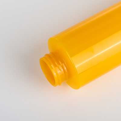 Frasco de plástico personalizado para loção corporal para animais de estimação xampu recipiente de gel de banho com bomba de ouro 350 ml