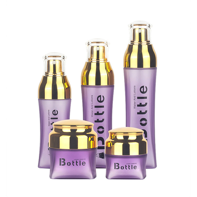 O empacotamento cosmético do ANIMAL DE ESTIMAÇÃO roxo da forma engarrafa frascos do creme do pulverizador 100g