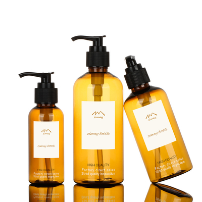 Garrafa plástica vazia do champô da garrafa 100ml 200ml do gel do chuveiro da lavagem do corpo com bomba
