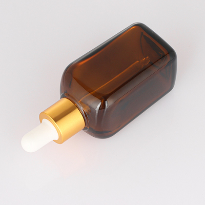 Personalize o vidro quadrado 50ml material da garrafa recarregável do conta-gotas do óleo de cabelo