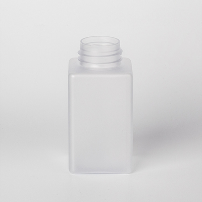 Frasco quadrado transparente PETG de alta qualidade com bomba de espuma de loção para shampoo