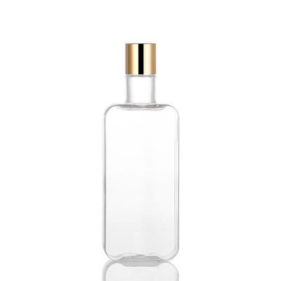 garrafa PETG transparente Recycable material do tampão do disco 300ml com tampa do ouro