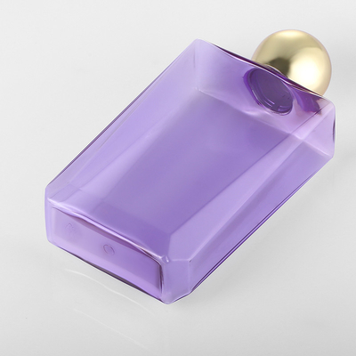 Frasco de perfume 300ml 500ml colorido com tampa de rosca com tampa dourada