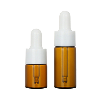 Gravando a capacidade cosmética Amber Clear Round da garrafa 1oz do conta-gotas