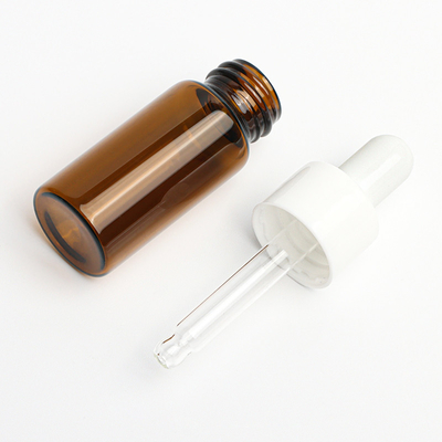 Gravando a capacidade cosmética Amber Clear Round da garrafa 1oz do conta-gotas