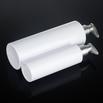 Da bomba plástica superior de prata redonda branca do champô do condicionador do soro do gel 200ml 500ml do chuveiro do ANIMAL DE ESTIMAÇÃO garrafa de empacotamento de Skincare