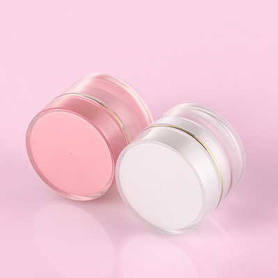 creme de cara cosmético plástico de 10g 20g 30g que empacota frascos vazios do animal de estimação redondo cor-de-rosa