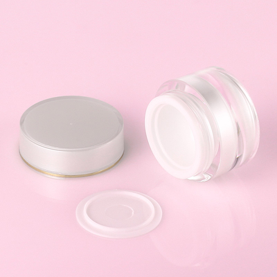creme de cara cosmético plástico de 10g 20g 30g que empacota frascos vazios do animal de estimação redondo cor-de-rosa