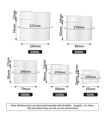 Frasco cosmético da loção mal ventilada portátil luxuosa de alta qualidade dos cuidados com a pele do corpo do creme de Amber Face Eye Cleaning Scrub da máscara do cabelo dos PP