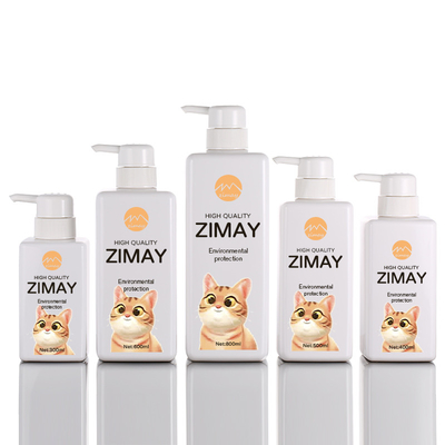 Material quadrado do ANIMAL DE ESTIMAÇÃO da garrafa clara biodegradável do pulverizador de 32 onças para o champô
