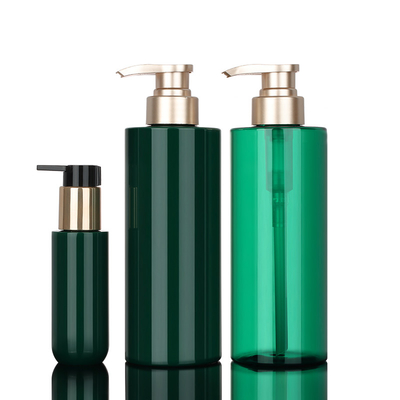Garrafas vazias do champô 500ml e do condicionador de Kylie Skin Clear Body Hibiki do círculo luxuoso do verde 16oz com bomba do ouro