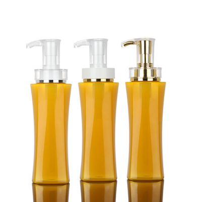 o corpo vazio Kylie Skin Care Shower Gel mal ventilada da loção da cor amarela luxuosa de 350ml 500ml engarrafa com bomba do ouro