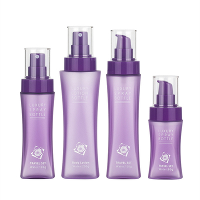 Garrafa cosmética roxa do pulverizador, garrafa vazia mal ventilada luxuosa 200ml do pulverizador