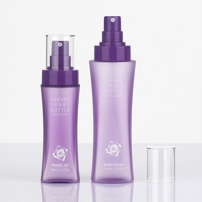 Garrafa cosmética roxa do pulverizador, garrafa vazia mal ventilada luxuosa 200ml do pulverizador
